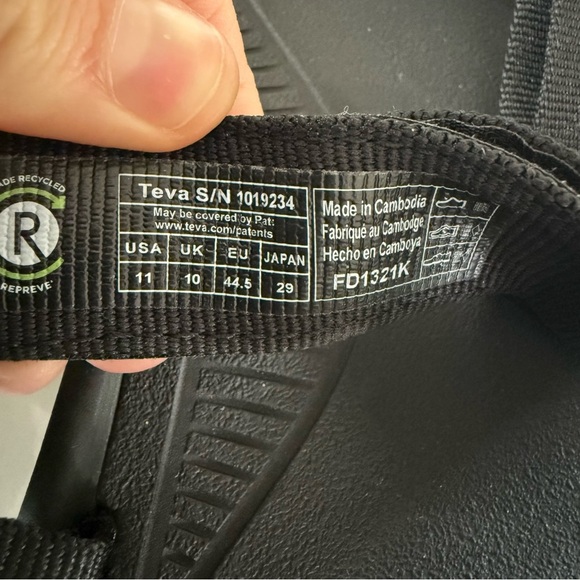 New Teva Hurricane XLT2 Water Resistant In Black Size: 11 - Picture 4 of 5